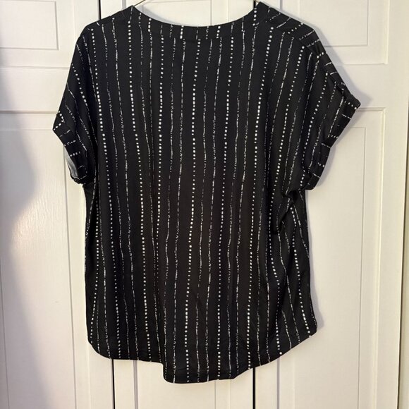 ANRABESS Womens Short Sleeve Henley Tops V Neck Dressy Casual Blouses Summer Tre - Picture 4 of 4